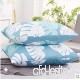 KLGG A Pair of Home Pillow Pillow Single Double Student Dormitory Pillow Core Whole Adult Cervical Pillow Simple Pair Bag Green Leaf - B07VN9N4DP